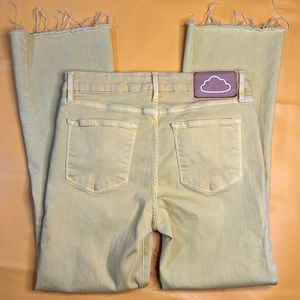 Frame Denim Soft Yellow Boot Cut Jeans